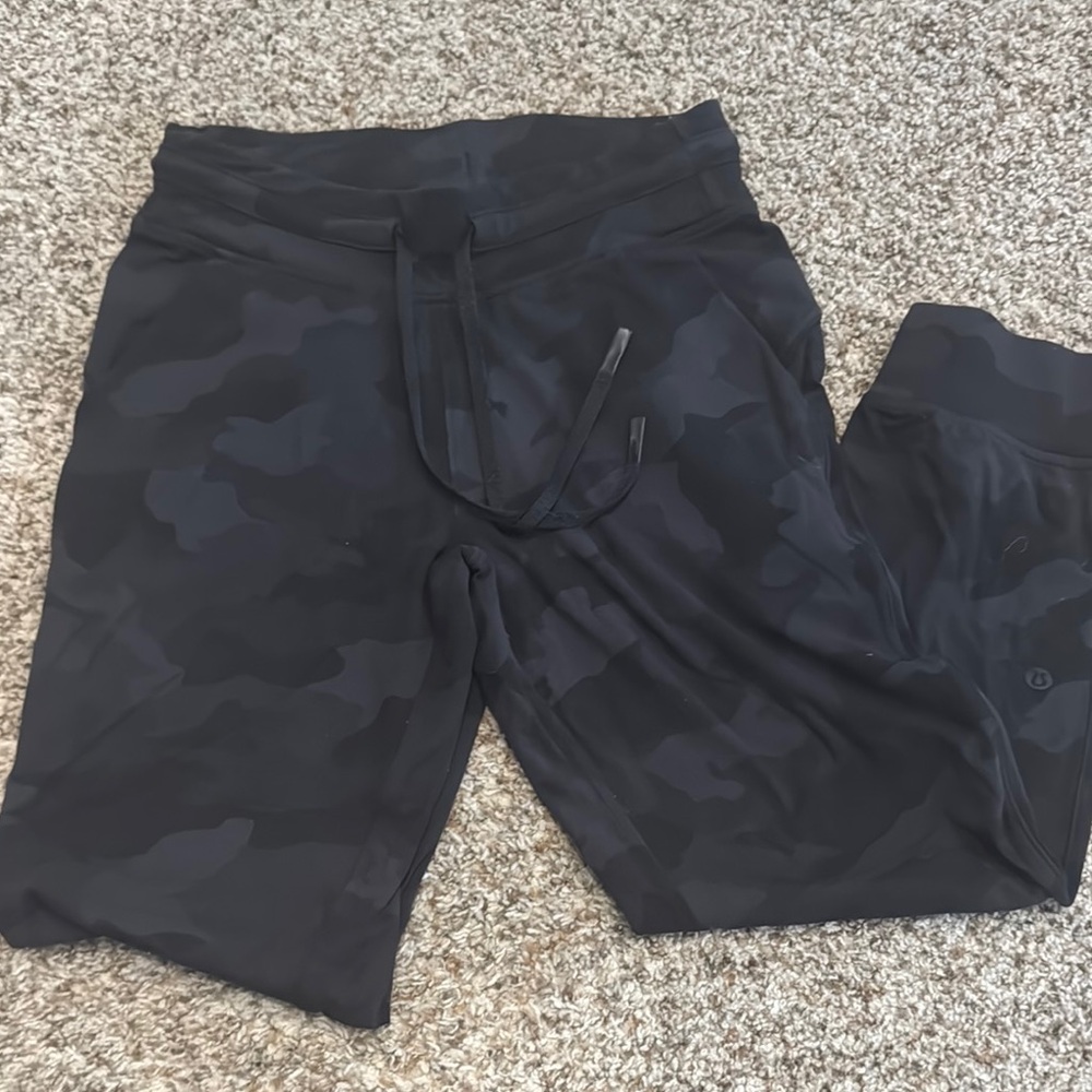 Lululemon Athletica Black Track Pants with Tapered Fit